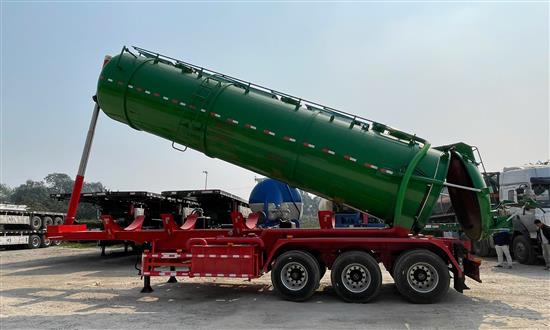 Sơ mi rơ moóc hút và vận chuyển chất thải - 27 khối